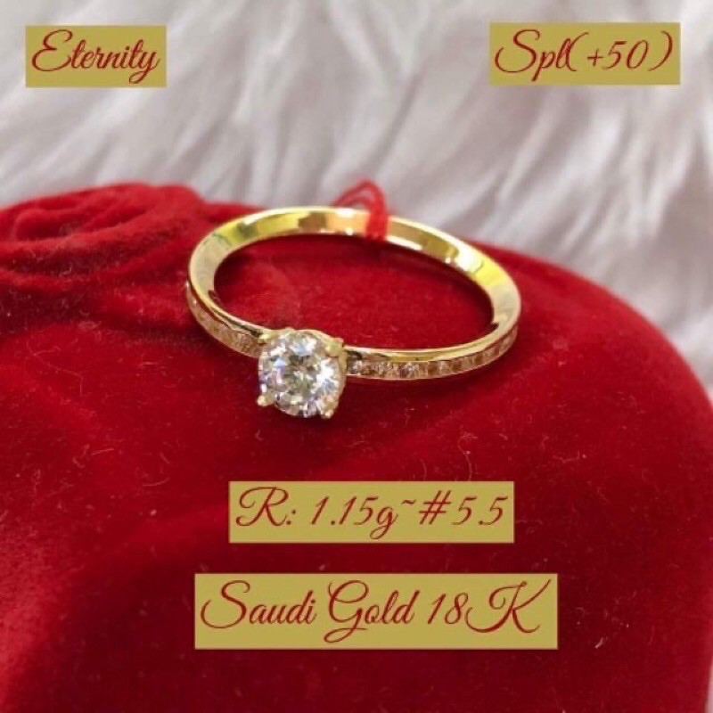 18K Saudi Gold Engagement Ring | Shopee Philippines