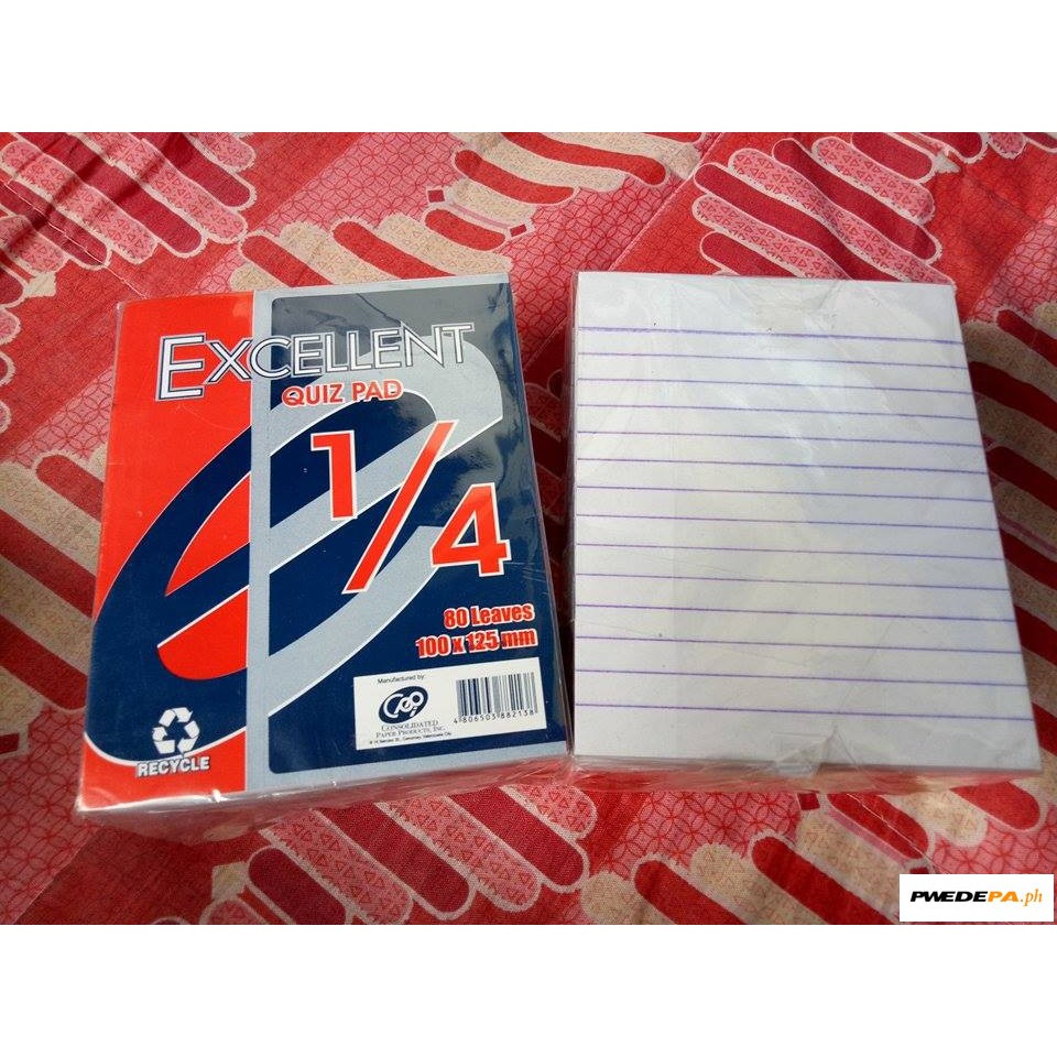 1/4 Pad Paper 10 pads | Shopee Philippines