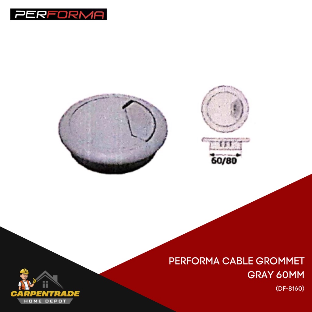 PERFORMA CABLE GROMMET GRAY 60MM (DF-8160) | Shopee Philippines