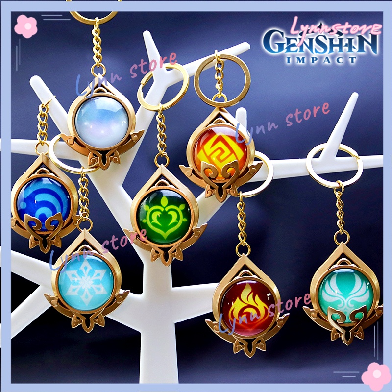 Anime Genshin Impact Double-sided Glass Luminous Keychain Sumeru ...