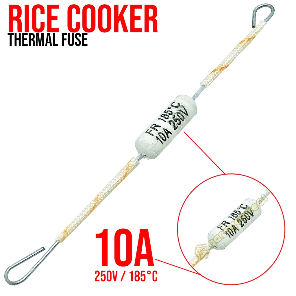 🟡RF Thermal Fuse 10A 185°C Degrees Celsius for Rice Cooker (1pc)🟡