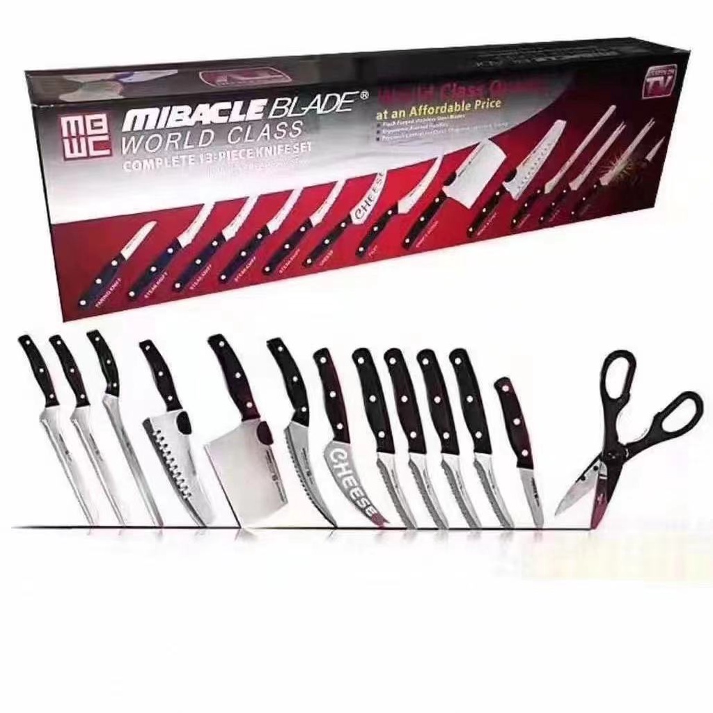 Miracle Blade World Class 13 pcs Knife Set | Shopee Philippines