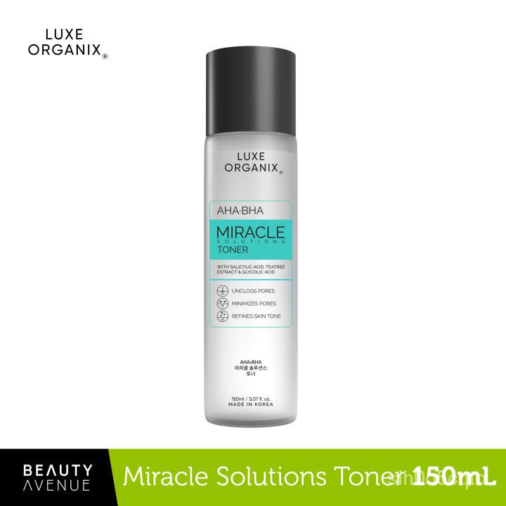 Luxe Organix Miracle Solutions Aha Bha Gel Cleanser 120ml And Luxe Organix Miracle Solutions Aha