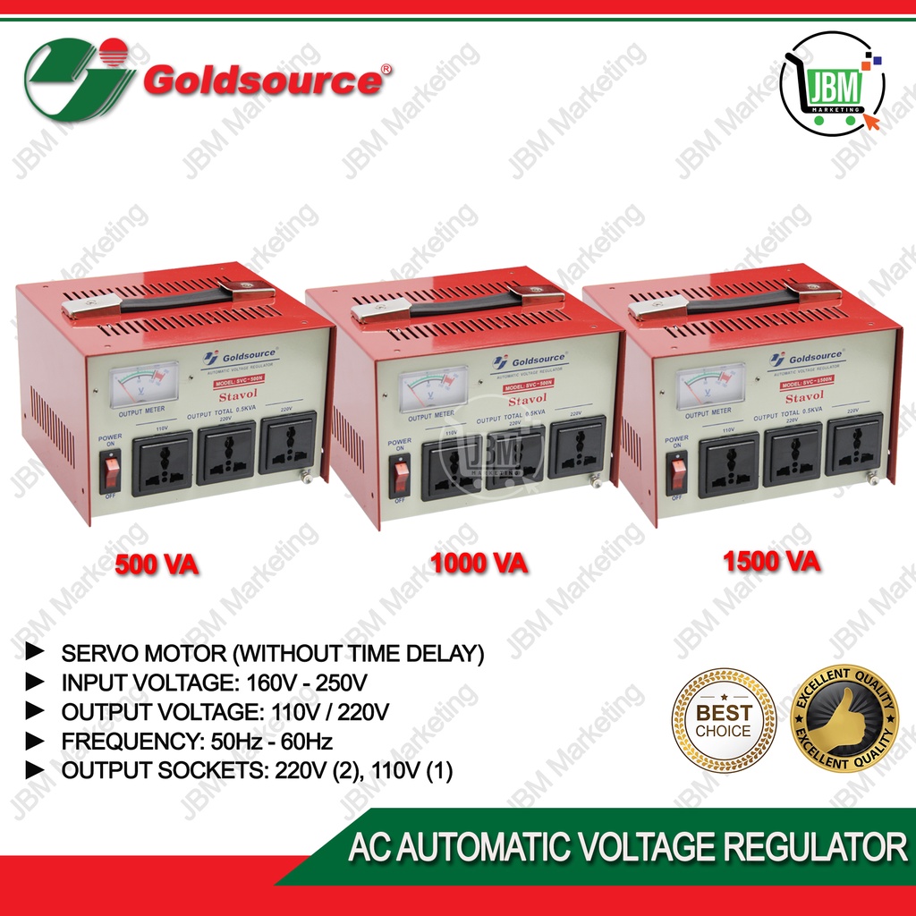 Goldsource AVR Automatic Voltage Regulator without Time Delay ASVC-500W ...