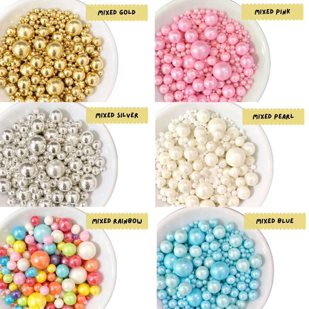 Edible Sprinkles Dragees Rods Mix Cake Decoration 50grams Pt 2 | Shopee ...