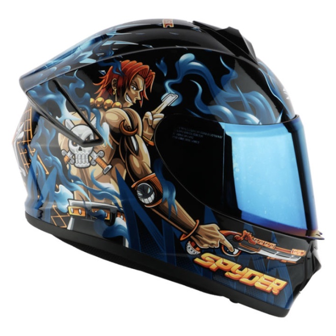 Spyder Full-Face Helmet Spike 2.0 G Neo Series IGNITE (Free Extra Visor ...