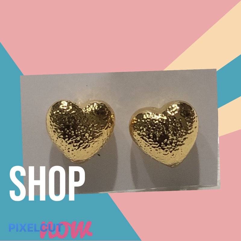 Heart stud clearance earrings