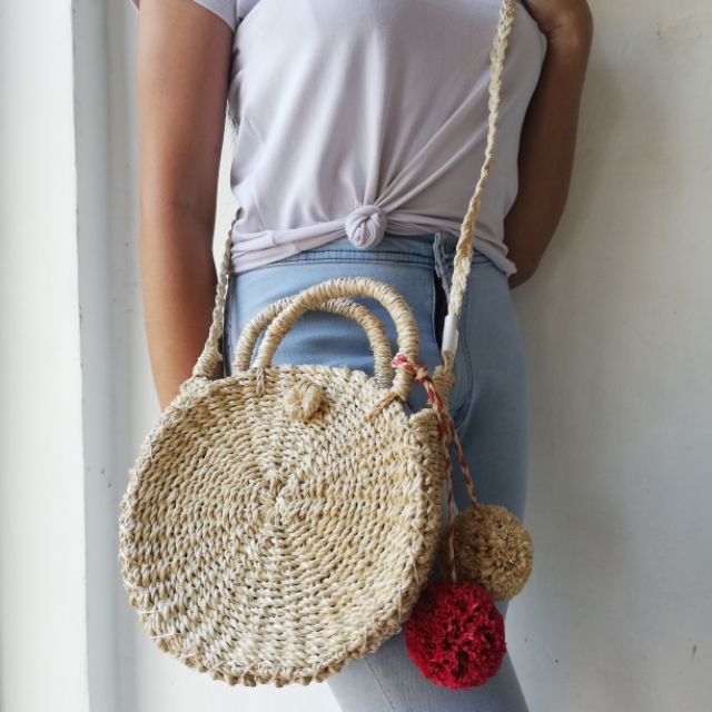 Round Abaca Bag Handmade Woven | Shopee Philippines