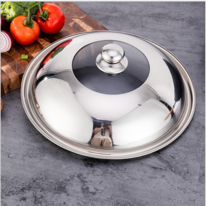 Extra Large Stainless Steel Serving Platter With Dome Lid