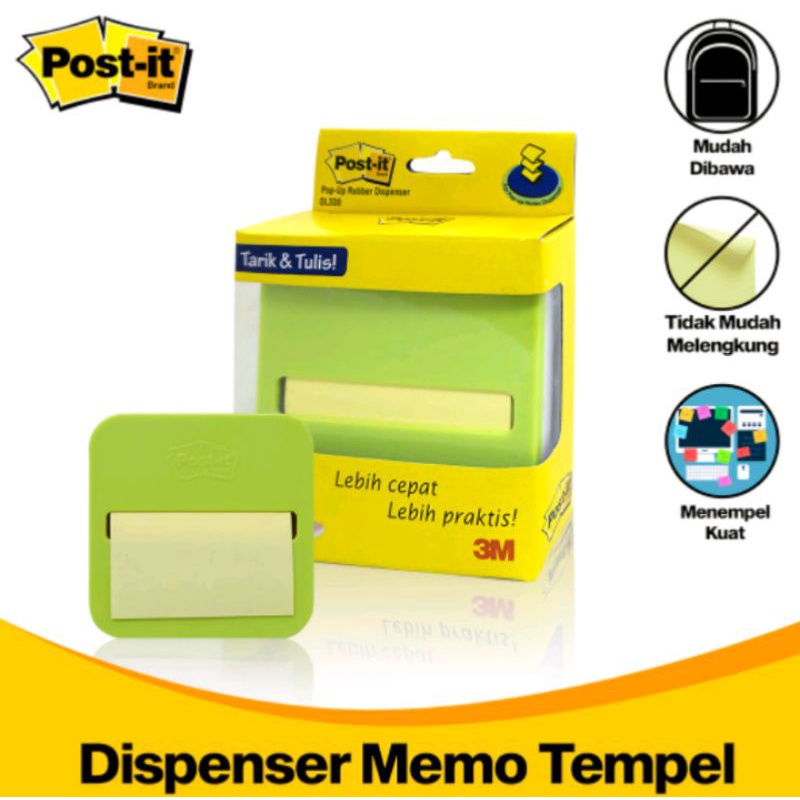 3m DISPENSER POST IT POP UP RUBBER OL330/ STICKY NOTE DISPENSER ...