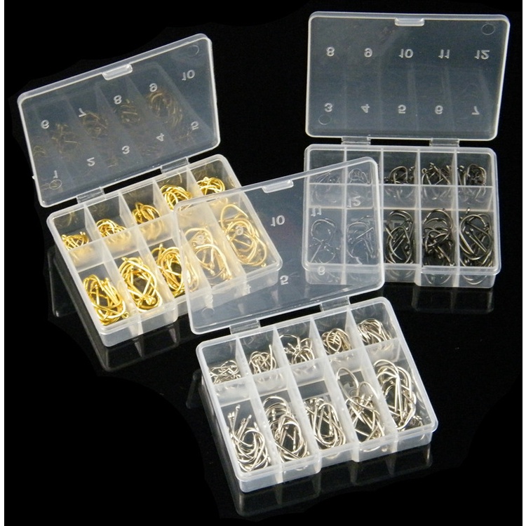 100Pcs/box Fishhook Crucian Carp Circle Carp Fish Hooks 10 Mixed Sizes