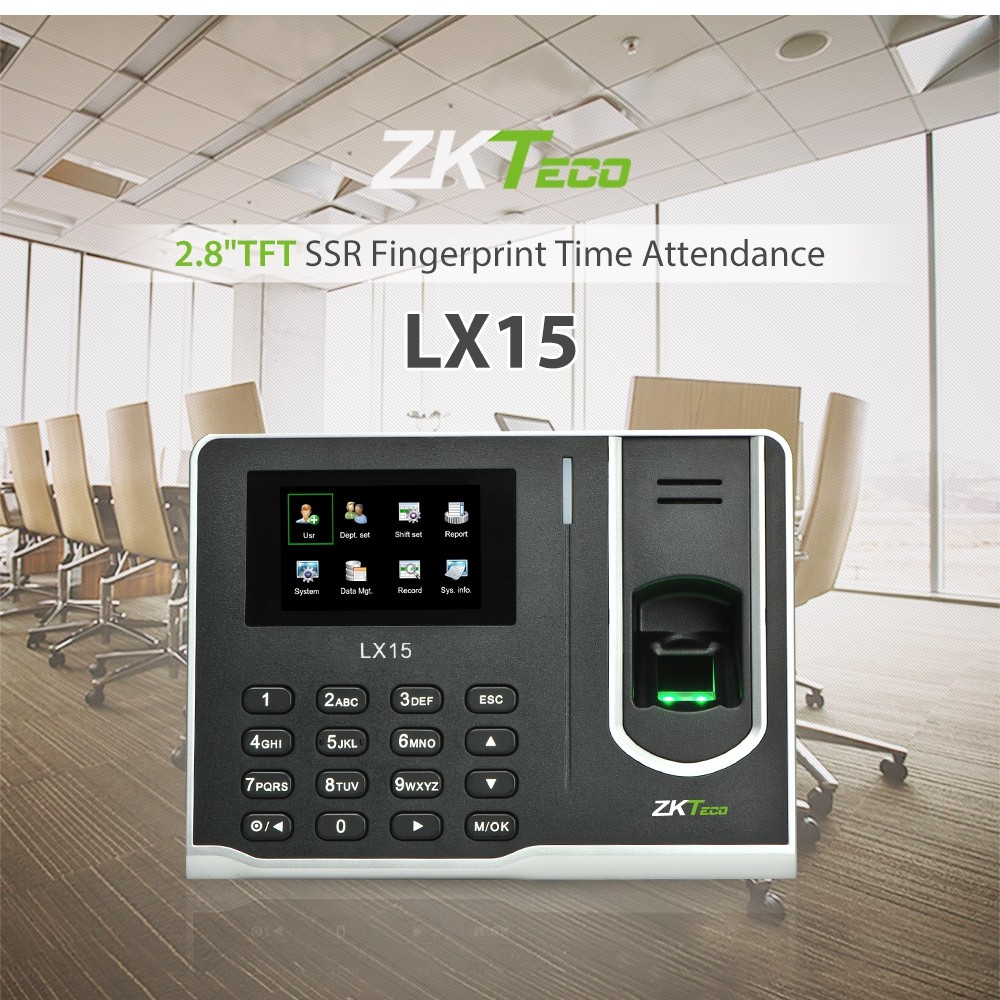 Zkteco LX15 2.8 inch TFT USB Biometric Fingerprint Time Attendance ...