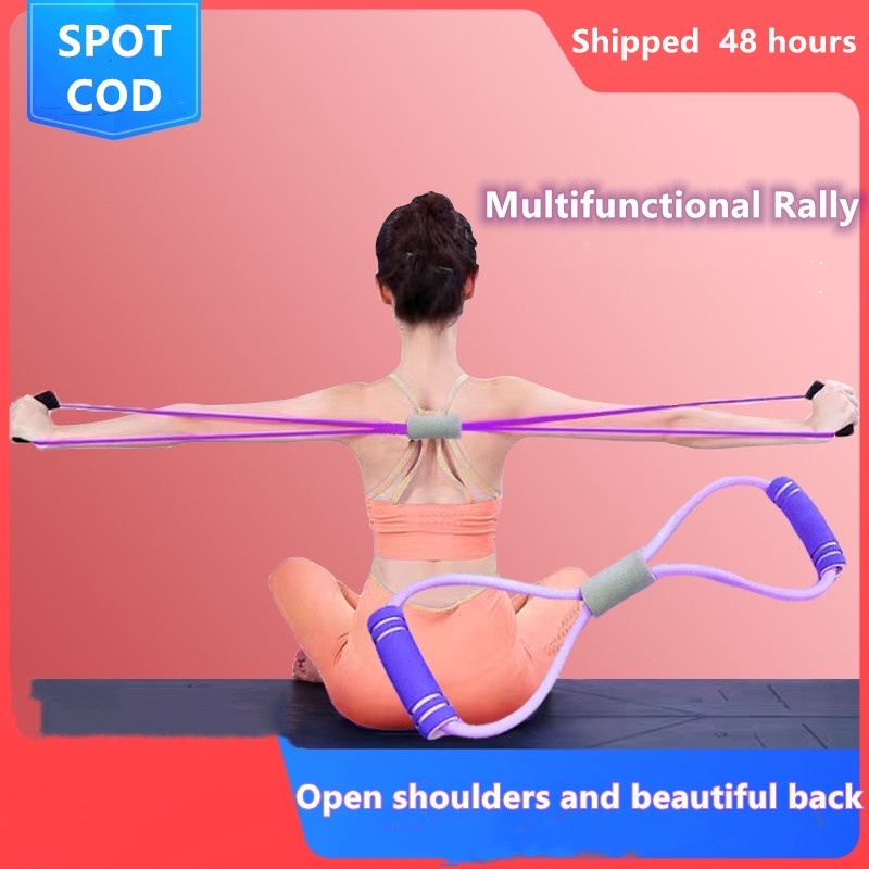 Yoga Open Shoulder Beauty Back Home Elastic Rope Pilates Figure 8 ...
