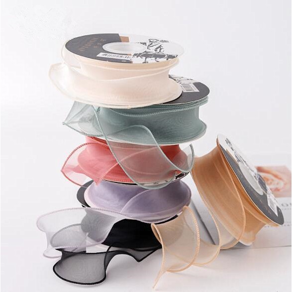 9M Mermaid Ribbon DIY ~ Gold Edge Ribbon Wrapped Flower Ribbon Bouquet ...