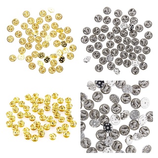 50Pcs/pack Gold Silver Tie Tacks Blank Pins with Clutch Back 10mm Pad ...