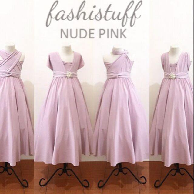 Nude pink 2024 infinity dress