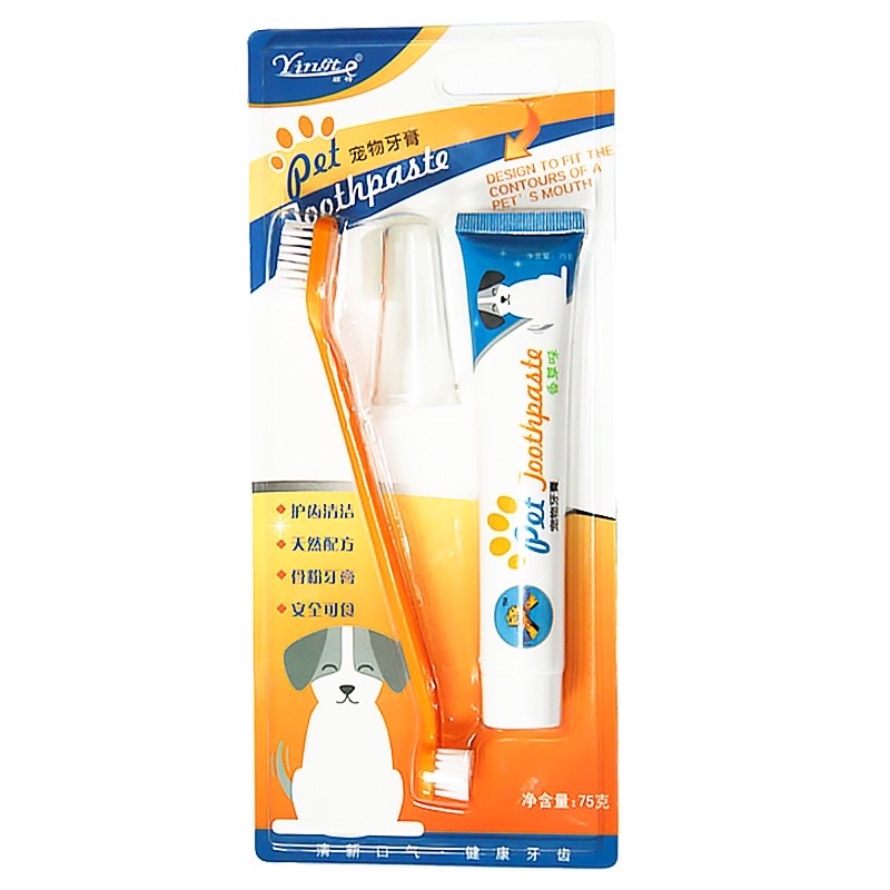 Yingte Dog Toothbrush Set Cat Toothpaste Set Mouth Cleaning Care Yingte ...