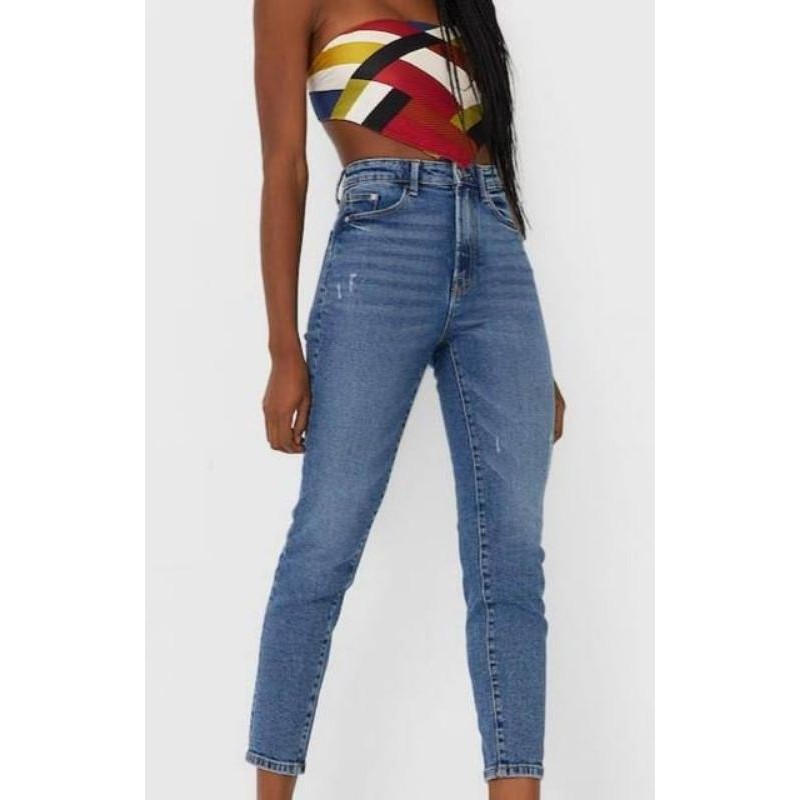 Stradivarius slim fit mom on sale jeans