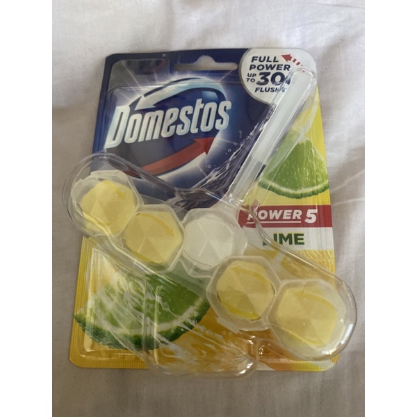 Domestos Domex Toilet Rim Power 5 Rim Block Pink Magnolia/Lime/Chlorine ...