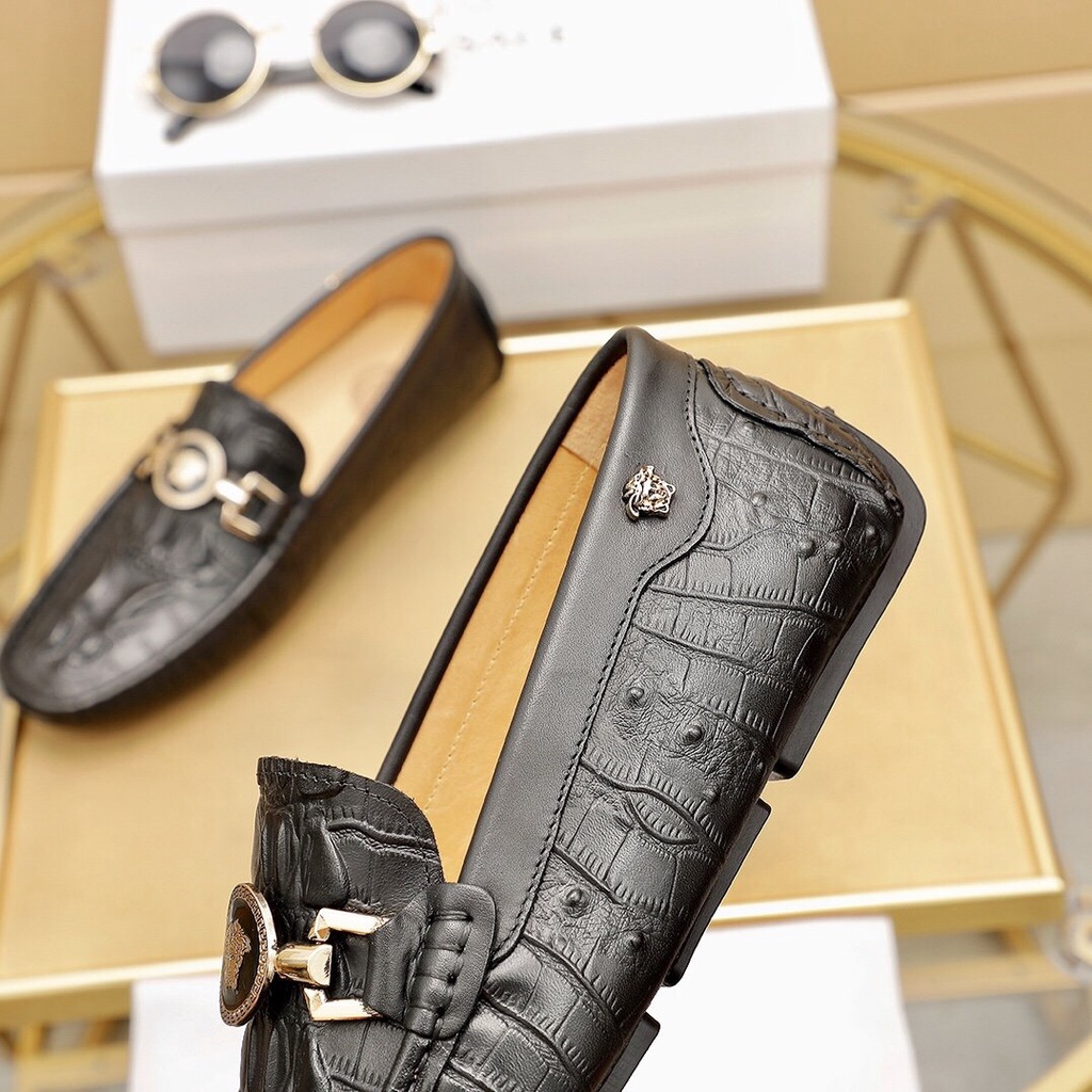 Versace on sale leather shoes