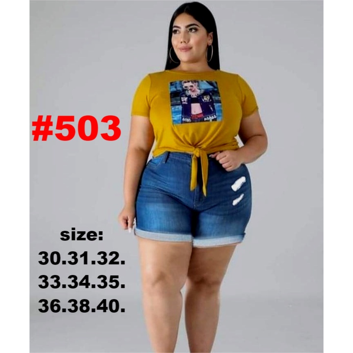 Plus size jean booty on sale shorts