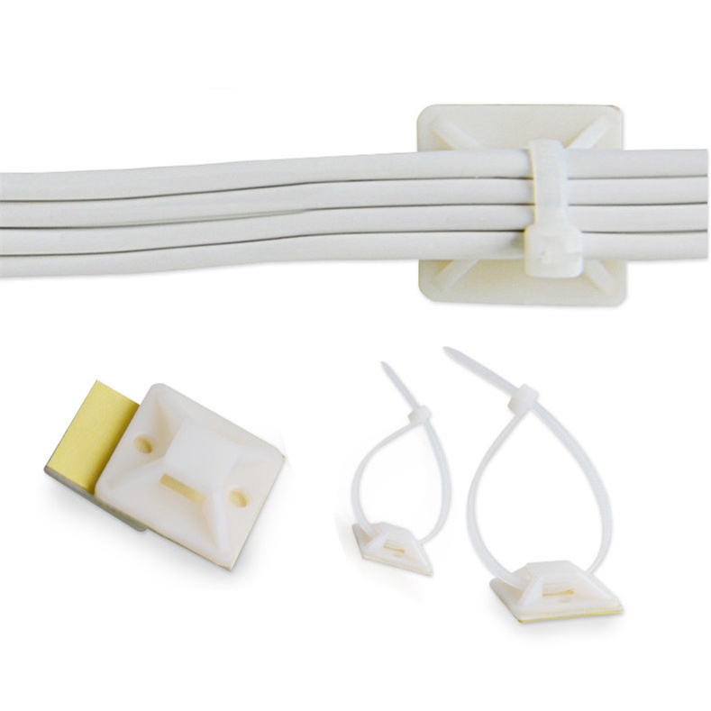 Cable Base Mounts Self Adhesive Cable Wire Zip Tie Mounts Bases Wall ...