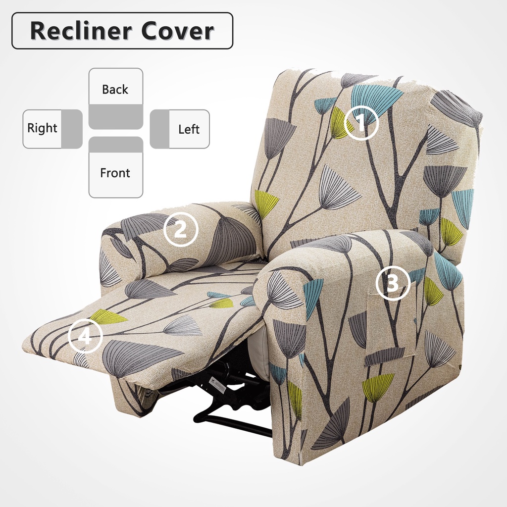 Recliner Sofa Cover Christmas Relax Chair Cover Thick Fabric Printed  1-Seater Halloween Armchair Recliner Cover for Living Room - Main Image