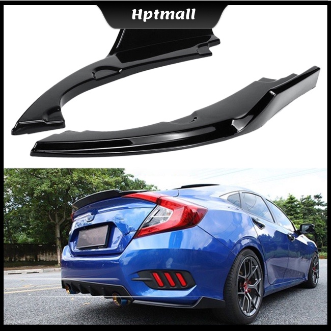 For Honda Accord Civic Rear Bumper Lip Splitter Diffuser Canards Spoiler Gloss E - Foto 10