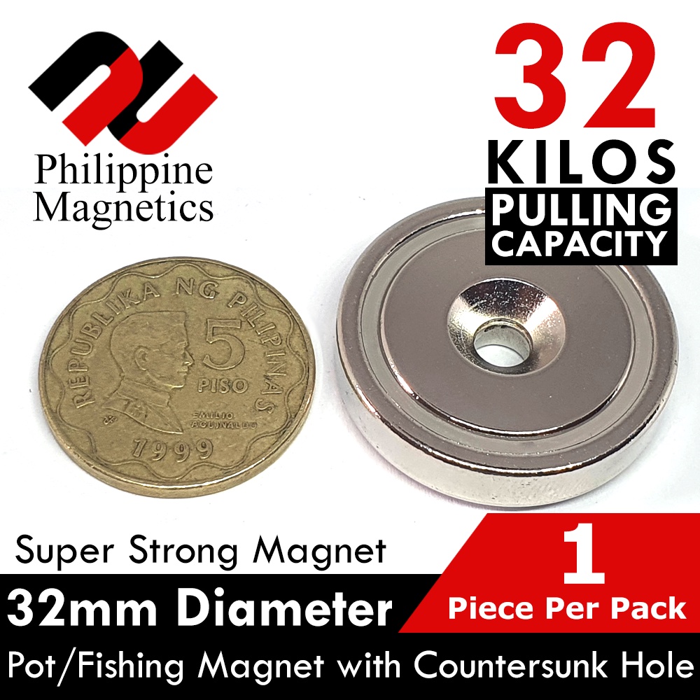 Per set 32mm Diameter 32Kg Capacity Pot Magnet Neodymium Magnet ...