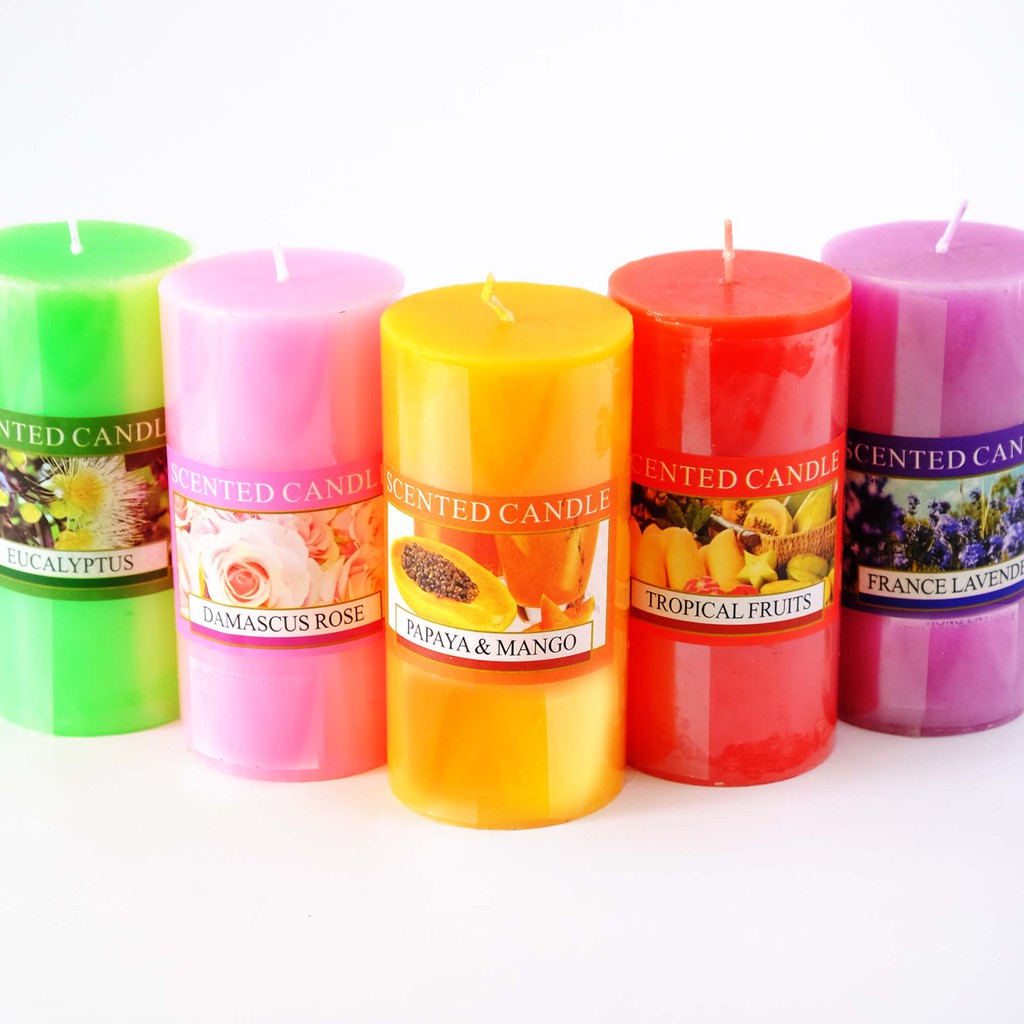 Colored Scented Candles / Pillar Candles Shopee Philippines