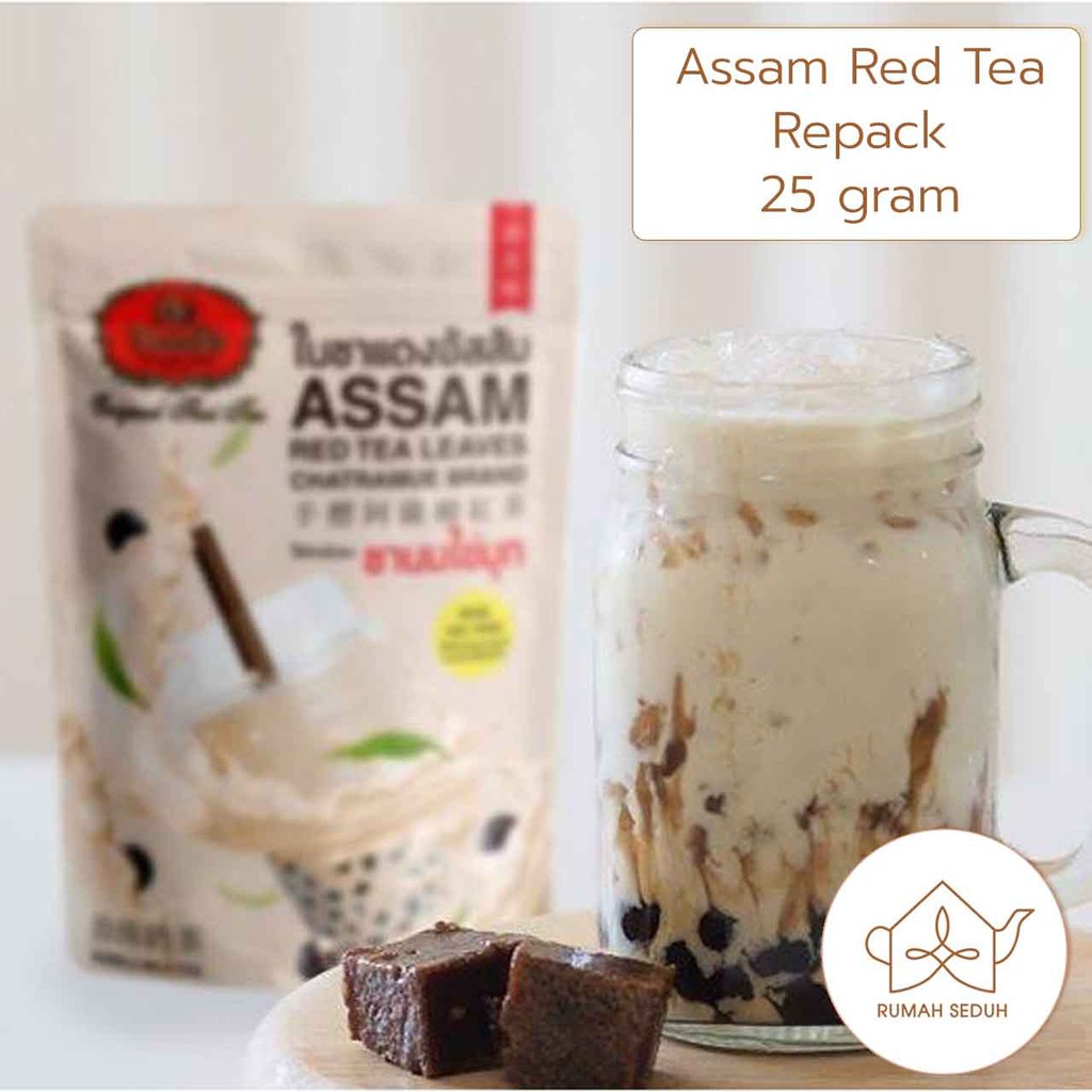 25gr Chatramue Thai Assam Bubble Milk Tea Assam Red Leaves Tea Brown Sugar Boba Milk Tea