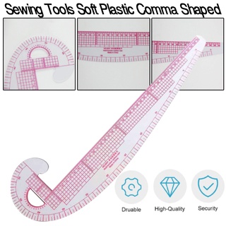 Plastic Transparent Tailor French Curve Sewing Ruler Comma Shaped Rulers