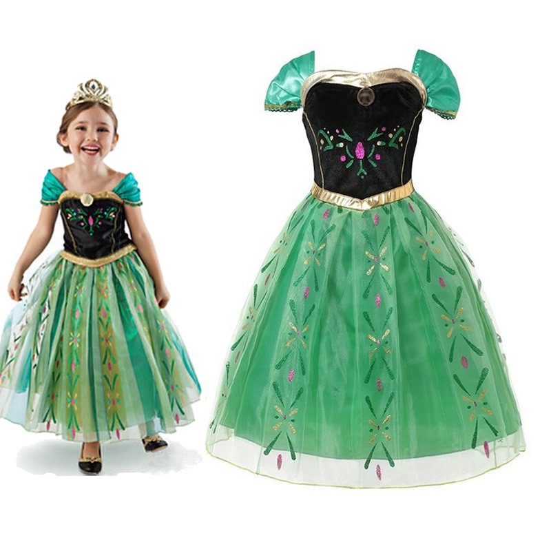 Frozen anna hotsell green dress