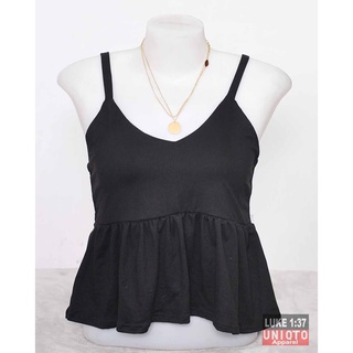 Spaghetti strap hot sale peplum top