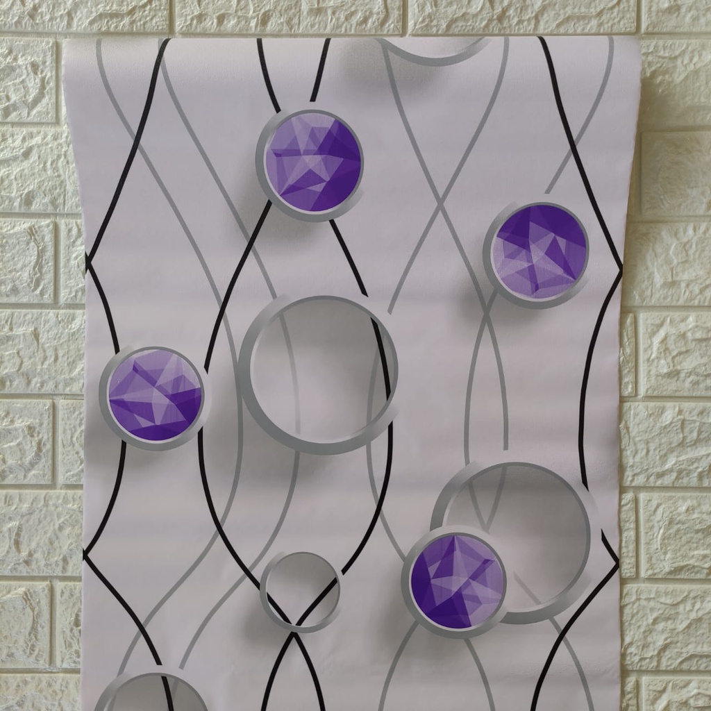 UNGU Premium Original Purple Round Spiral Wall Sticker Wallpaper - High ...