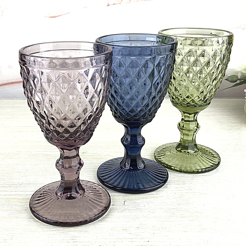 Stained glass cup juice cup drink cup primary color small rhombus ...