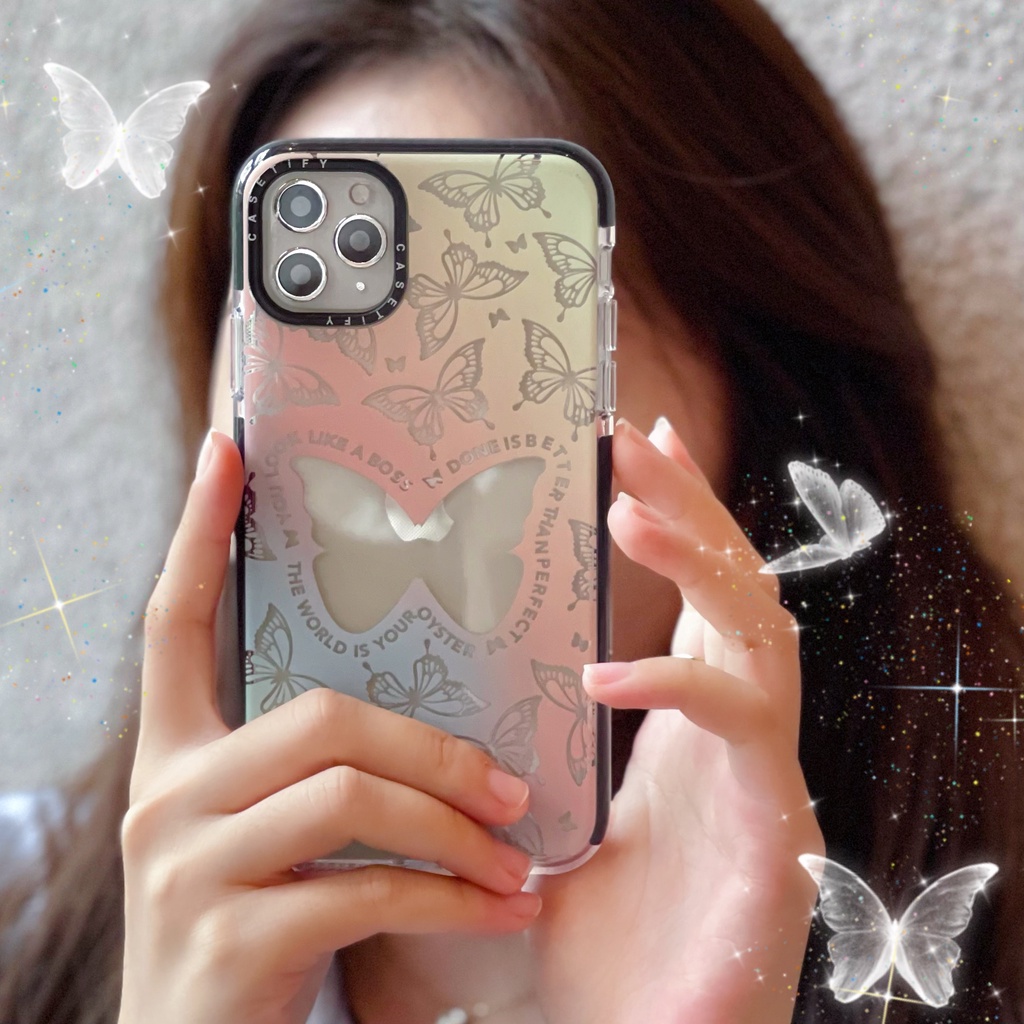 Casetify Iphone Plus 【Casetify】 Gradient Butterfly Iphone 12 Pro