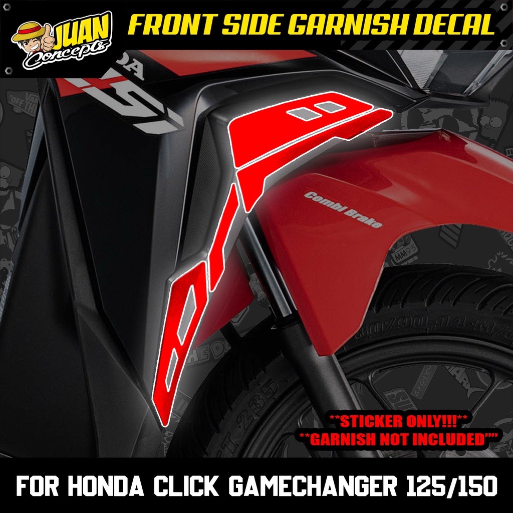 Honda Click Gamechanger Front Side Garnish Decal STICKER ONLY | Shopee ...