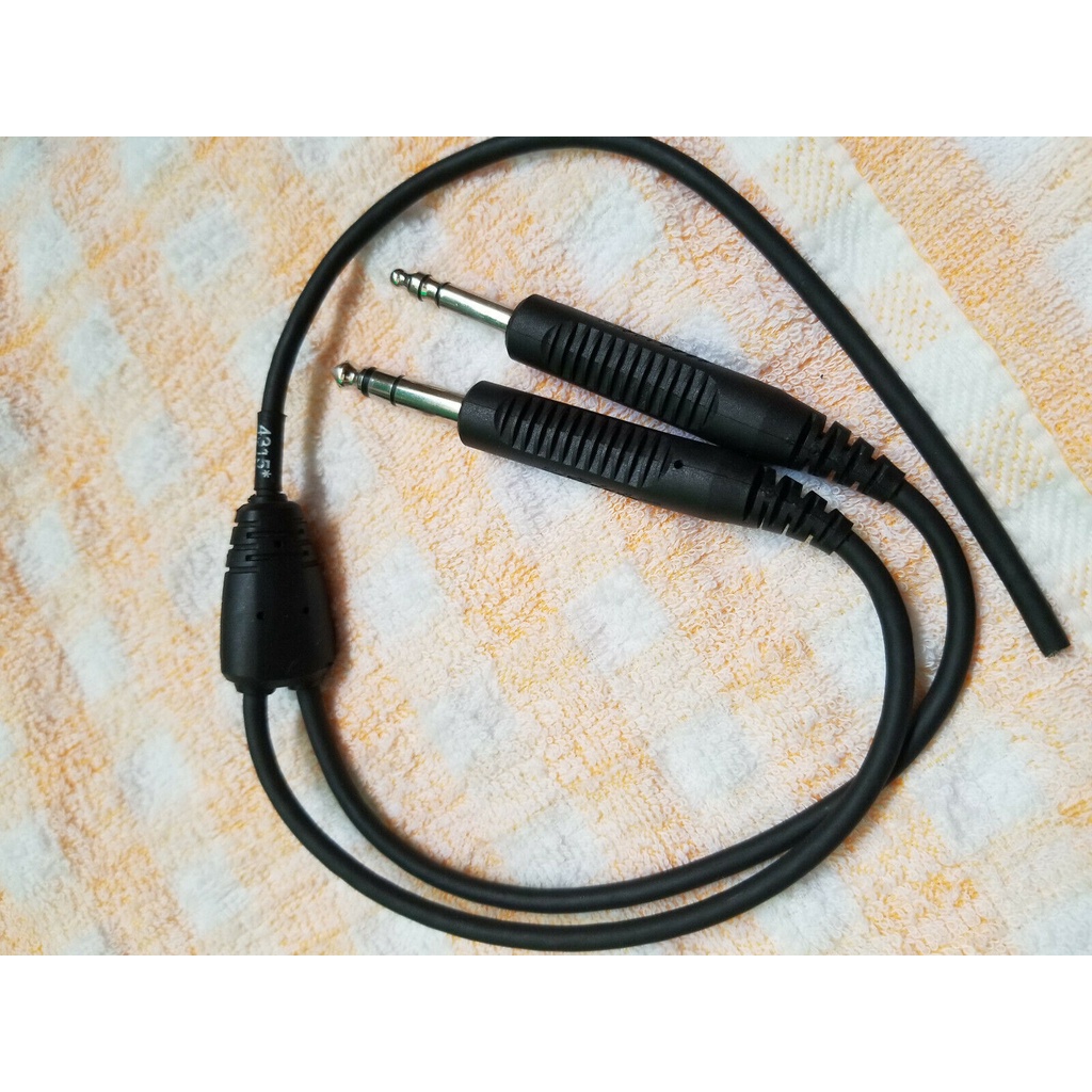 Dual Plug Cable for A20 series Aviation Headset Cable * HH Shopee