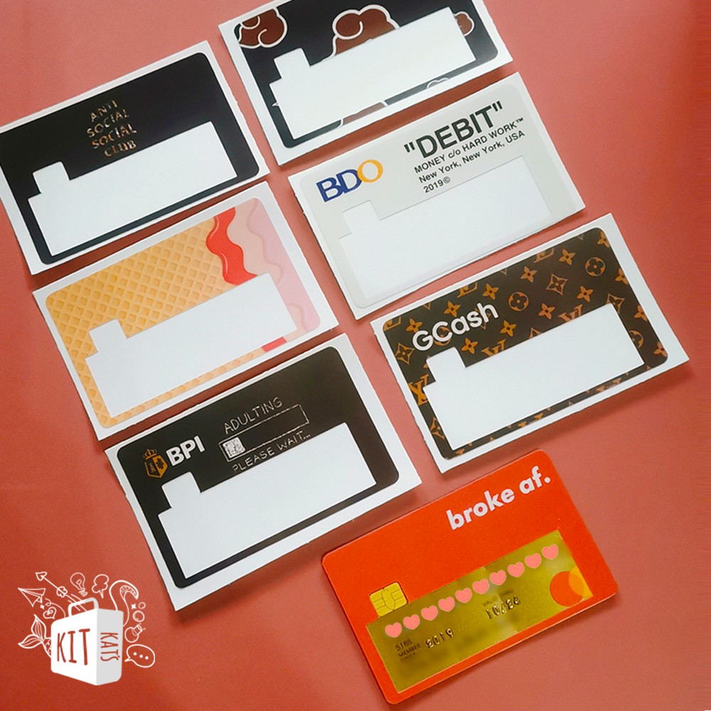 Window type customized ATM Debit Card skins/stickers for BDO, BPI, etc.