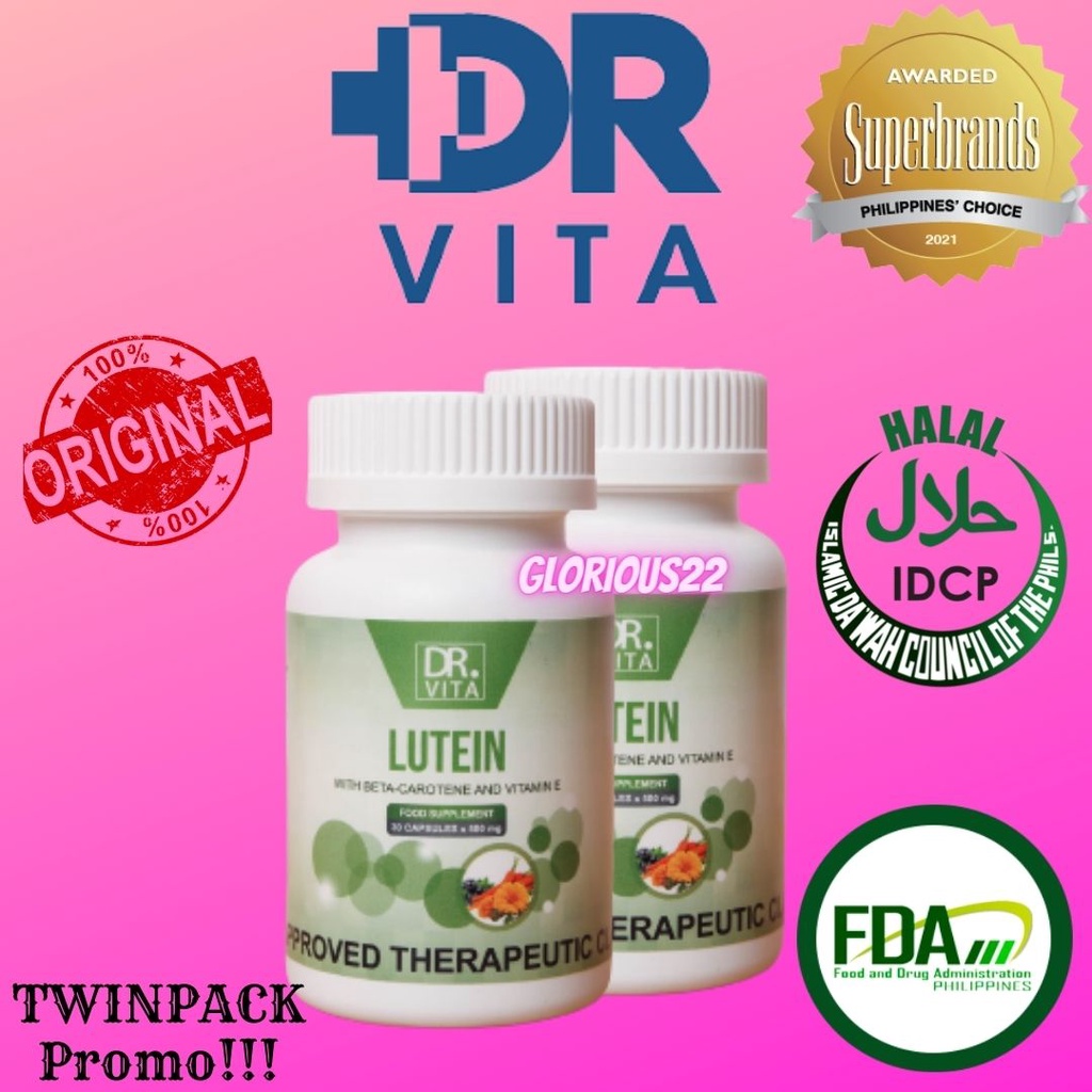 Authentic Dr. Vita Lutein with Beta Carotene and Vitamin E (30capsules