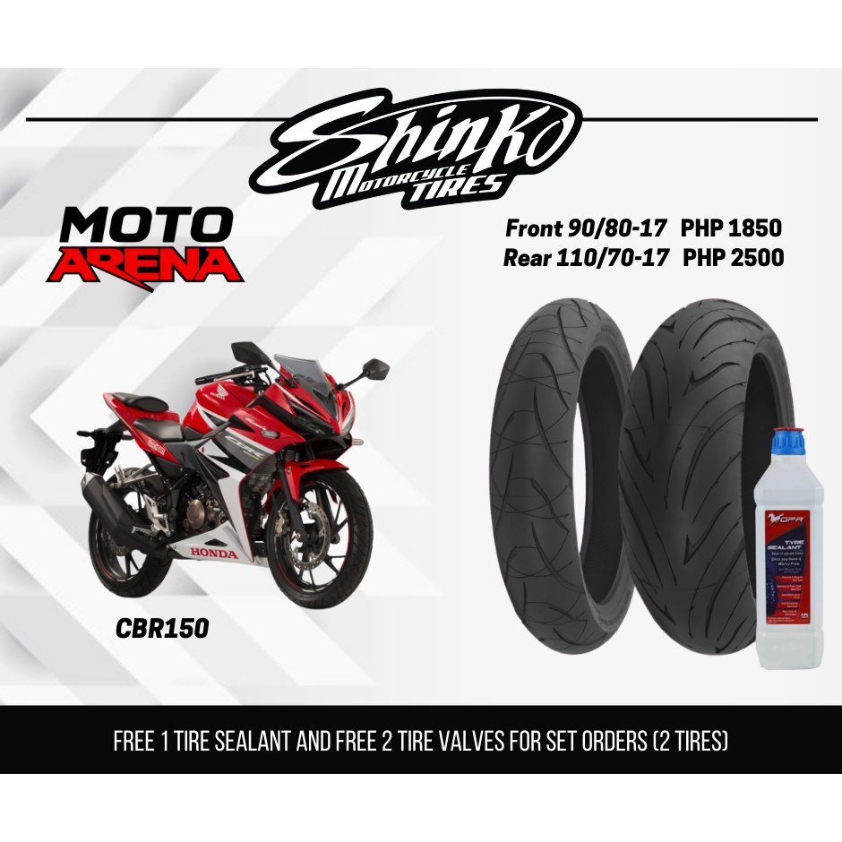 CBR 150 TIRES SHINKO VERGE 016 TUBELESS Shopee Philippines