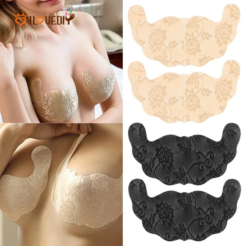 1 Pair Silicone Bra Invisible Comfy Triangle Bra Pads Up Lift