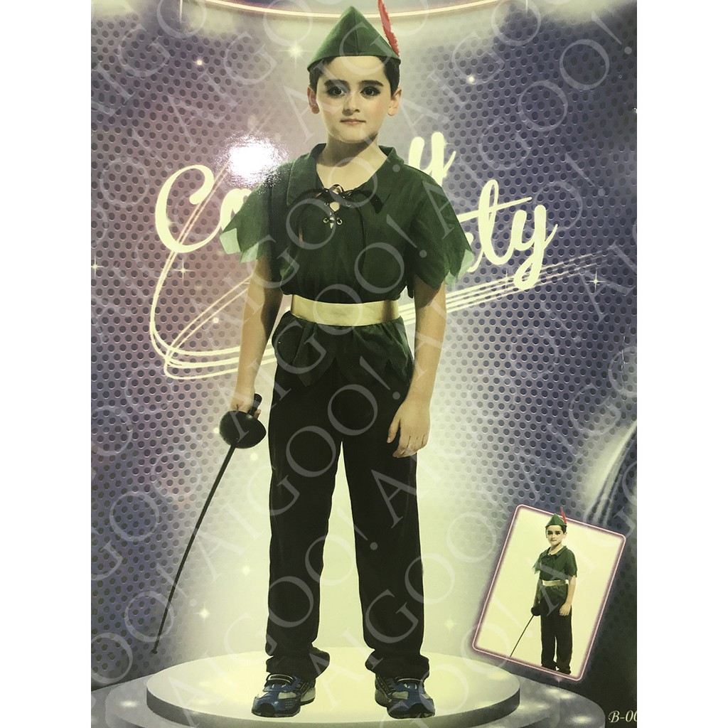 Disney Peter Pan Costume for Boy Kids Storybook Character Roleplay ...