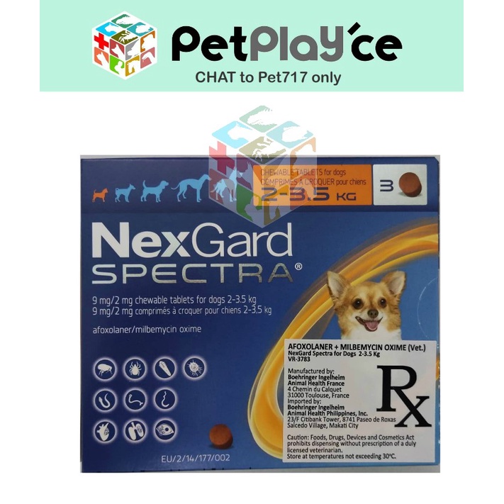 Nexgard Spectra Anti Tick & Flea with Sticker for DOGS Chewable Meds ...