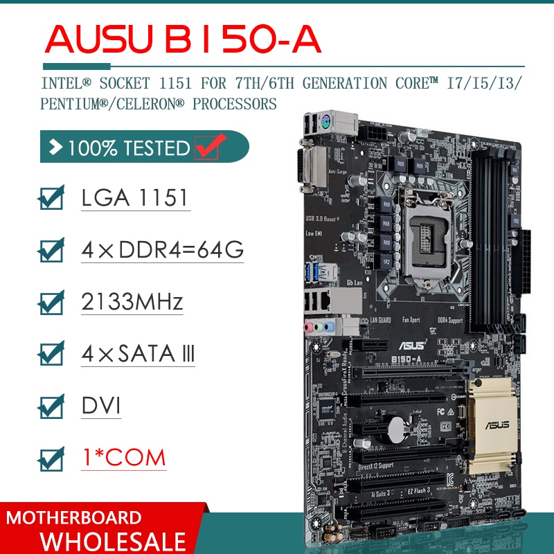 Asus B150 Motherboard Desktop Motherboard Intel B150 LGA 1151 DDR4 64G