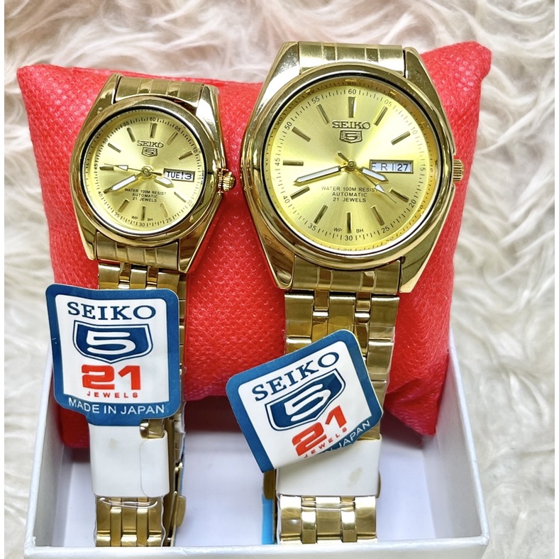 Seiko5 Couple watch Automatic hand movement 2pcs Shopee Philippines