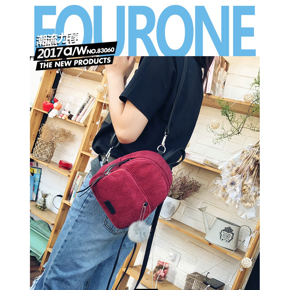 2083 All Velvet Backpack Bags Have 4 Colors | Shopee Philippines
