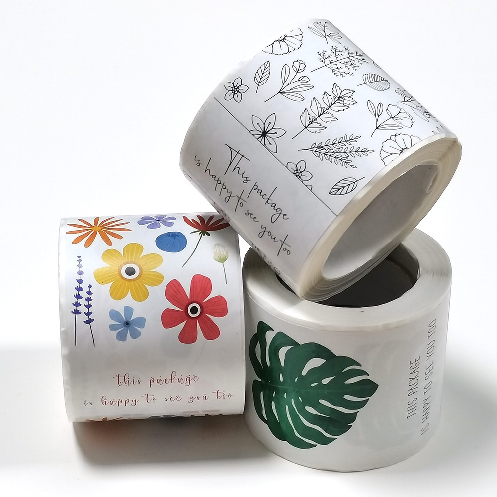 150pcs/Roll This Package Is Happy To See You Too Stickers Rectangle ...