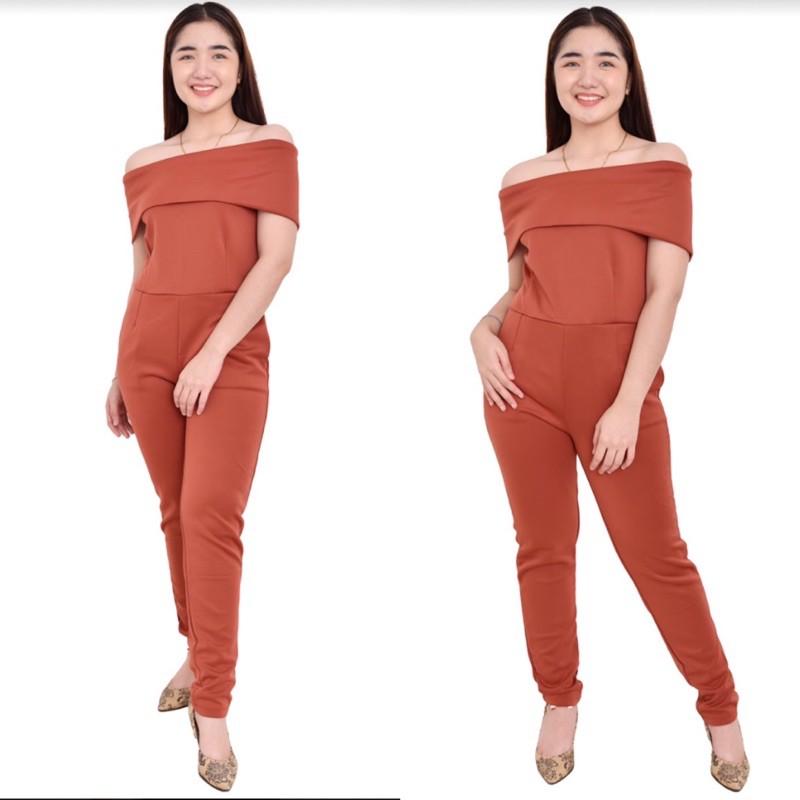 MELODY Off Shoulder JUMPSUIT ROMPER PANTS W POCKET 12079 Shopee Philippines